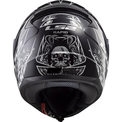 Casco Integral LS2 FF353 Rapid Crypt Negro Mate / Blanco 