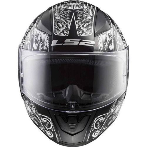 Casco Integral LS2 FF353 Rapid Crypt Negro Mate / Blanco 