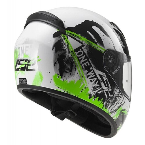 Casco Integral LS2 FF352 Rookie One Road Tour Blanco / Verde 