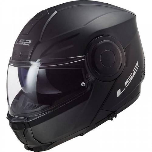 Casco Abatible Modular LS2 FF902 Scope Solid - Negro Mate 