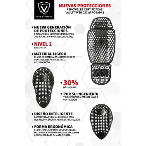 Chamarra Joe Rocket Atomic 2.0 Protector Vault Nivel 2 Neón 