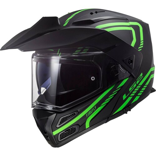 Casco Abatible Modular LS2 FF324 Metro Firefly Fosforescente Pinlock 