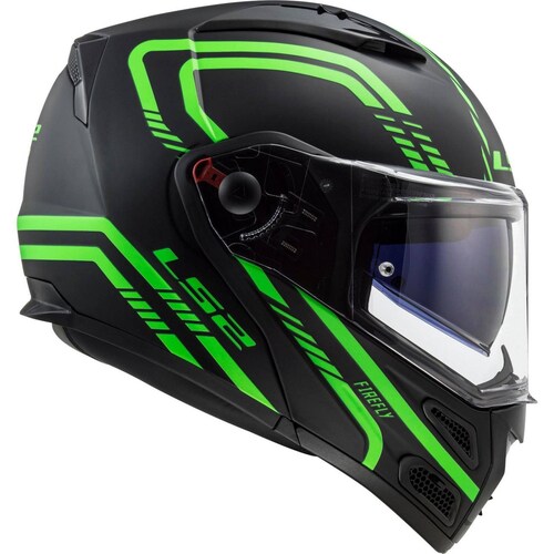 Casco Abatible Modular LS2 FF324 Metro Firefly Fosforescente Pinlock 