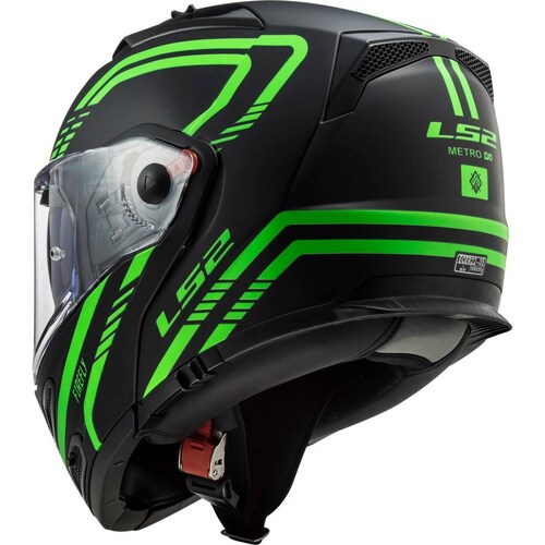 Casco Abatible Modular LS2 FF324 Metro Firefly Fosforescente Pinlock 