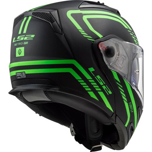 Casco Abatible Modular LS2 FF324 Metro Firefly Fosforescente Pinlock 