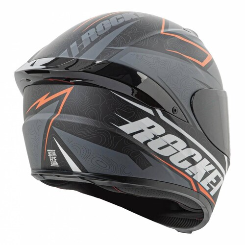 Casco Integral Joe Rocket RKT 100 Elevation Gris / Naranja / Negro 