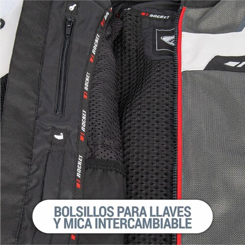 Chamarra Joe Rocket Moto Protecciones ION Mesh Negro 