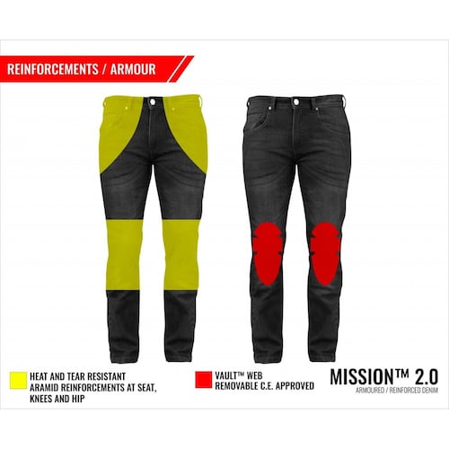 Pantalon Moto Con Protecciones Joe Rocket Mission 2.0 Jeans Azul 