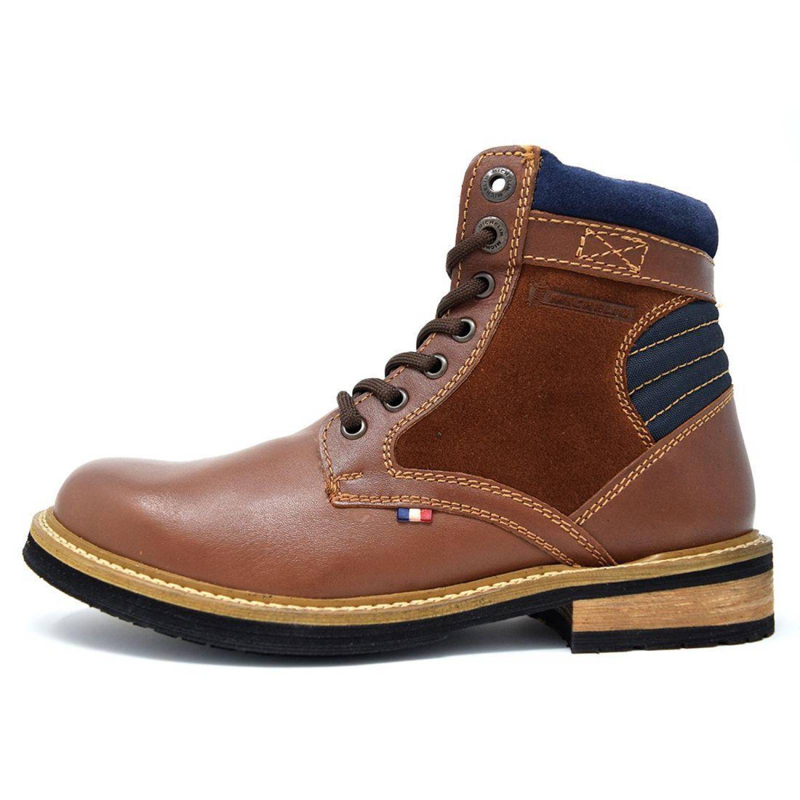 Bota Para Hombre Piel Michelin Casual Mod. Jeremy Alto Pv17 - Sears