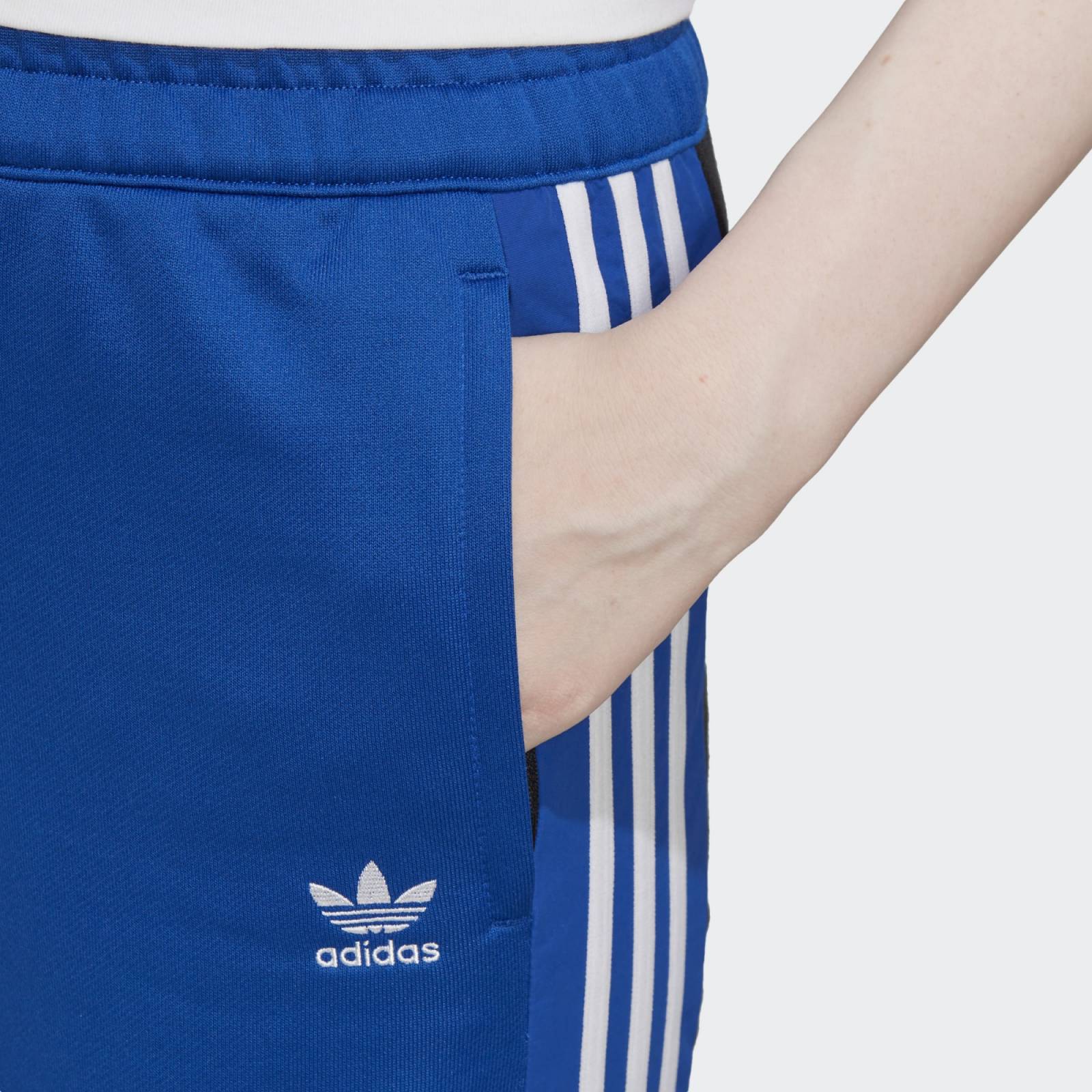 Pants Deportivos Adidas Azules Negros Mujer 3 Franjas
