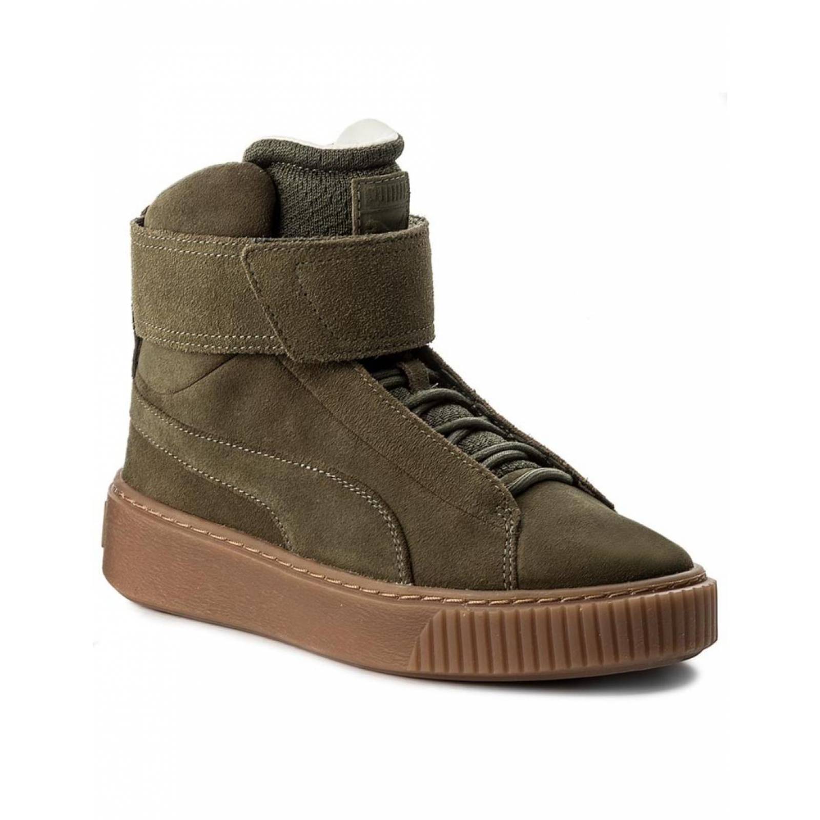 Tenis Puma Platform Mid Olive Night Mujer Plataforma Casual 25 Verde