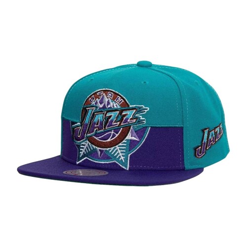 Gorra Mitchell & Ness Utah Jazz Half N Half Basquetbol NBA 
