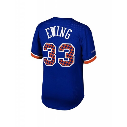 Jersey Mitchell and Ness Mesh Crewneck New York Knicks Patrick Ewing 