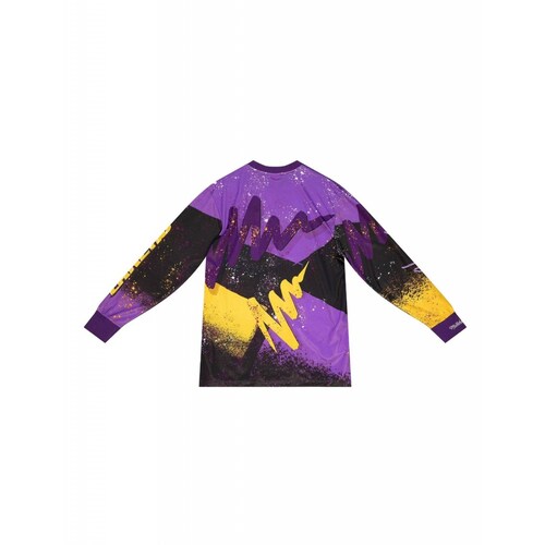 Playera Mitchell & Ness Los Angeles Lakers Hyper Hoops Moto LS Men 
