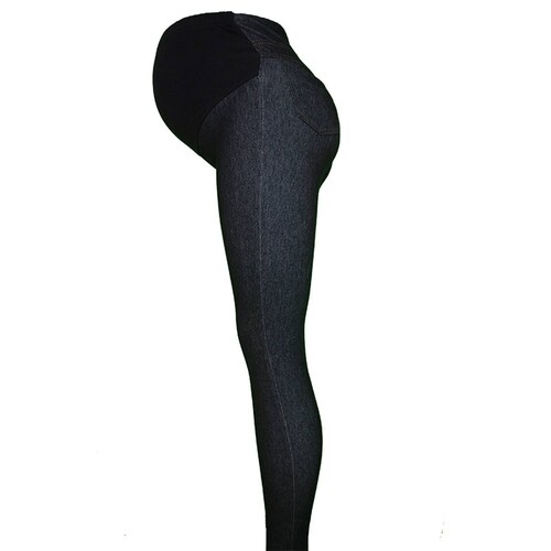Pantalon Mayon leggins Negro tipo mezclilla Ropa de Maternidad Algodon/Elastano AMOR MIO MATERNIDAD
