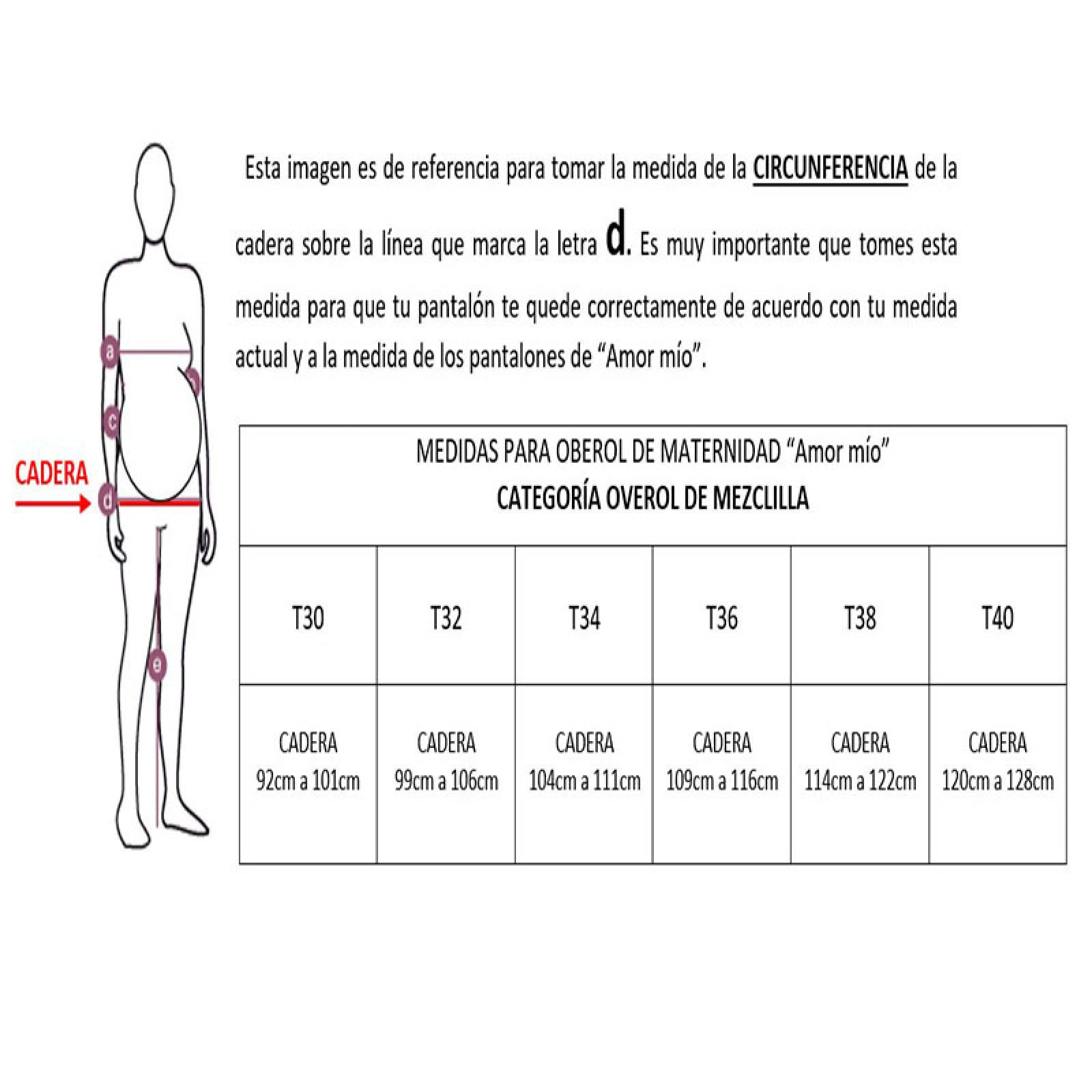 Overol Mezclilla Ropa de Maternidad embarazo AMOR MÍO MATERNIDAD