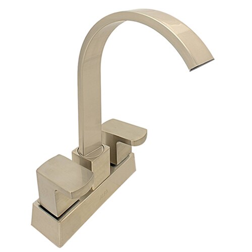Llave Mezcladora Baño Lavabo Alfa Satinado Latón Vuelta 360
