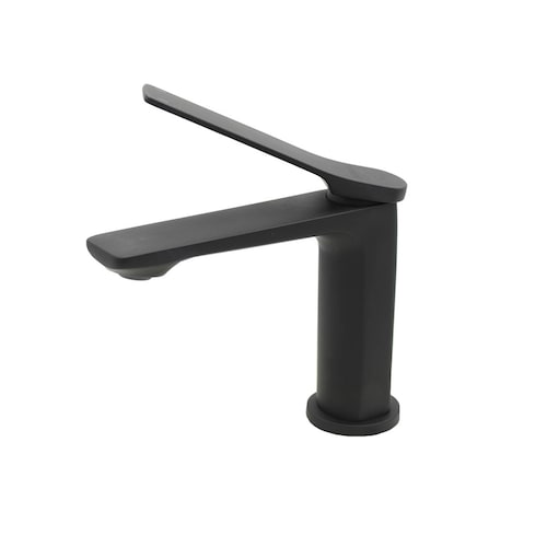 Grifo Monomando De Baño Para Lavabo Ovalin Rubinett Negro  Mate De Lujo