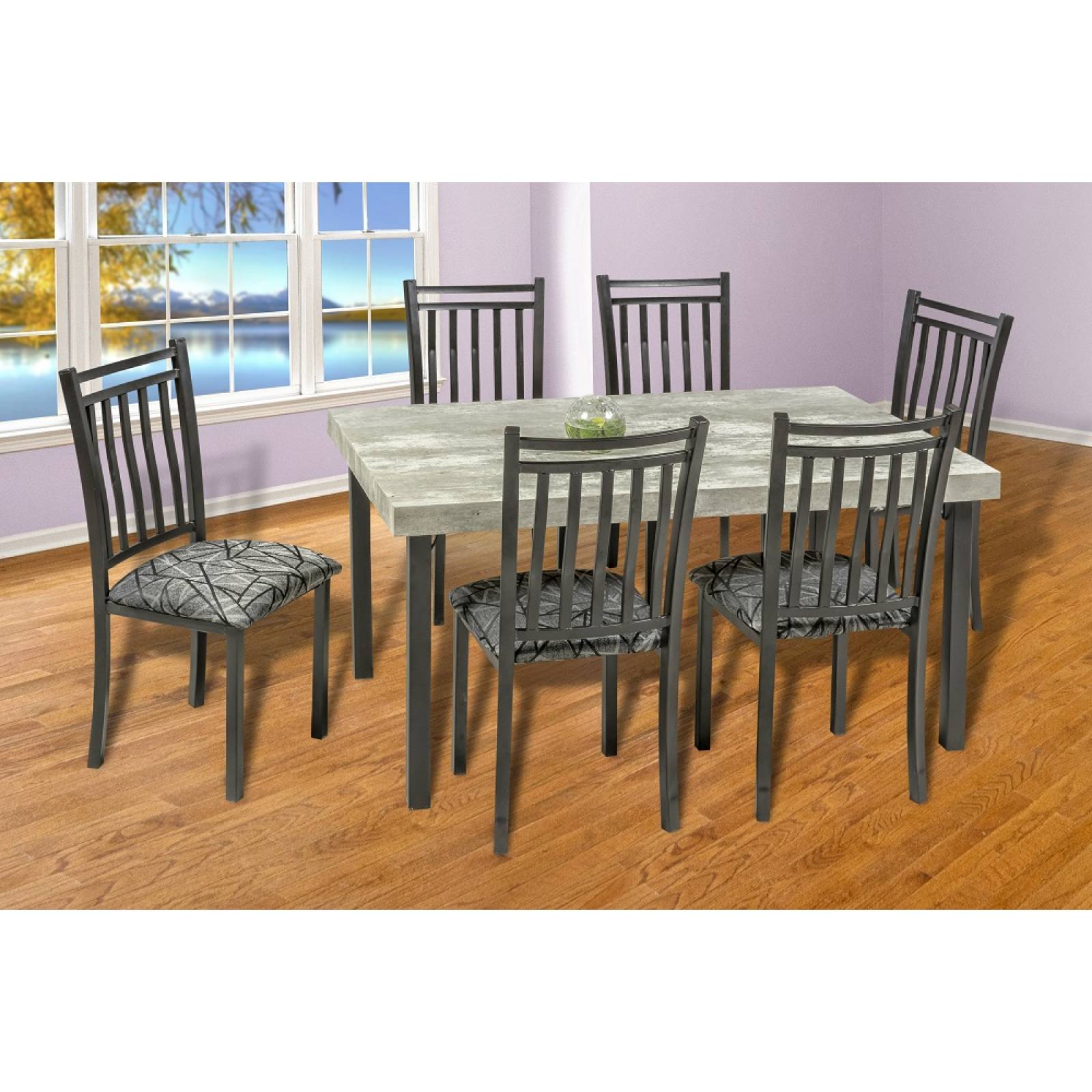 Comedor lucia 6 sillas tubular y cubierta de formica Sears