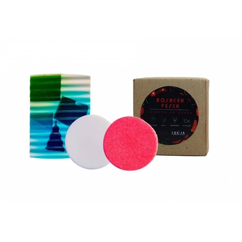 Kit Solid Shower THUJA Shampoo Rosacea Vesca+Acondicionador+Jabon Barra Menta & Jengibre