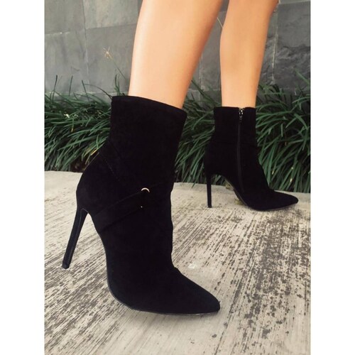 Botin Zapatilla de tacon para Dama Hanna MX Iana Black