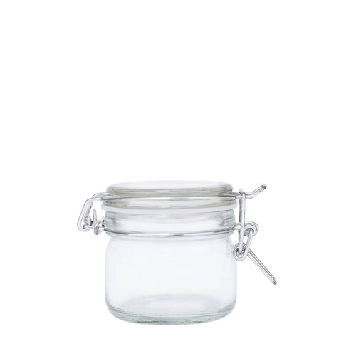 4 Frascos Especieros de Vidrio Hermetico con Broche 200 ml