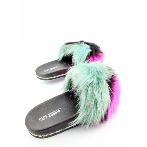 Sandalia con peluche Casual para Dama Hanna MX Casino Mint