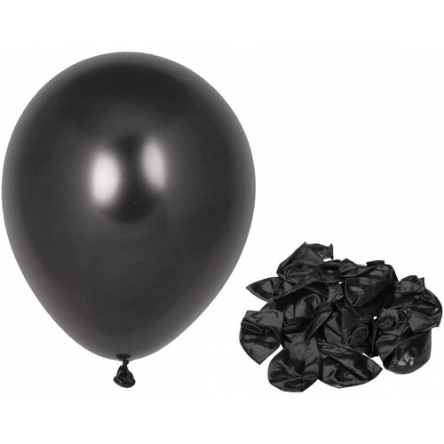 Globo Metálico Negro Del Numero 9 Para Decoración ( 50pz )