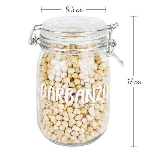 24 pz Frascos Especieros de Vidrio Hermetico con Broche 1 Litro.