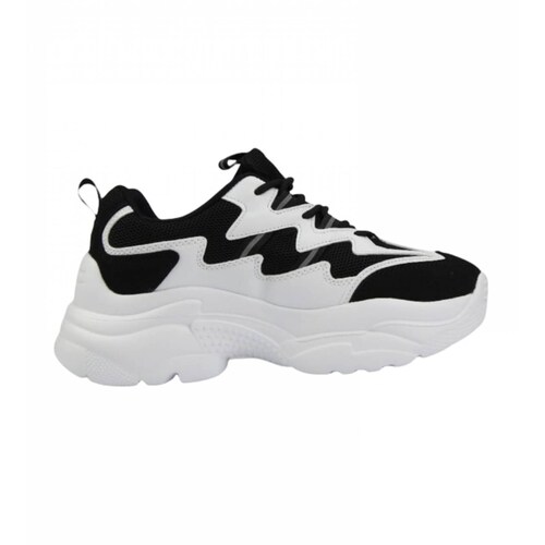 Tenis Sneakers Casual para Dama Hanna MX Coco Black & White
