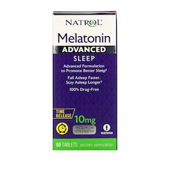 Natrol Melatonin Advanced, Formula Avanzada para dormir, 10mg, 60 tabletas