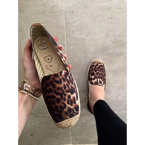 Zapatos Flats Chepinas Casual para Dama Animal Print Cafe