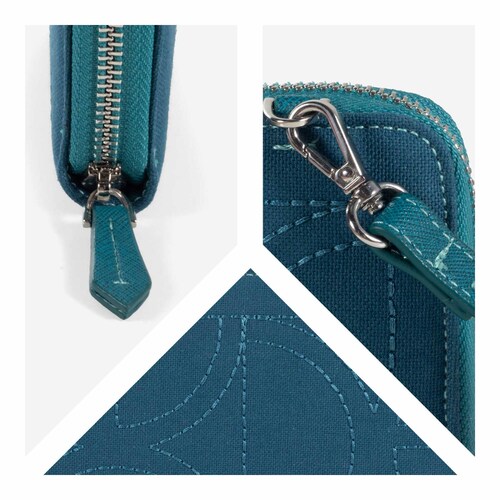 Cartera Cloe Para Mujer Cierre simple Doble Función