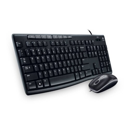 Kit de teclado y mouse LOGITECH MK200 - Estándar, Negro, 100