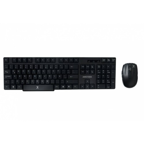 Kit de teclado y mouse PERFECT CHOICE - Estándar, Negro, 10