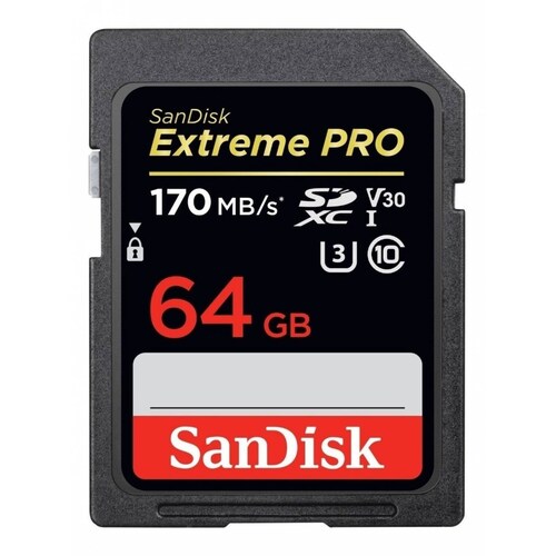 Memoria Sd Sandisk Extreme Pro 64gb Cl10 U3 V30 170mb/s