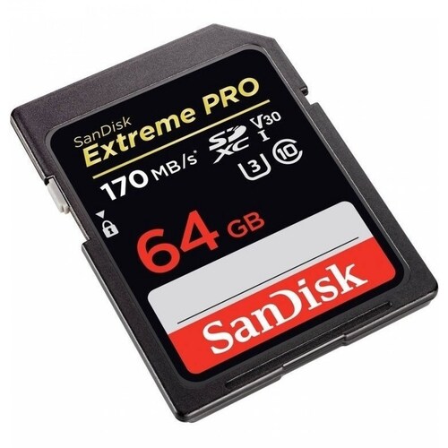 Memoria Sd Sandisk Extreme Pro 64gb Cl10 U3 V30 170mb/s