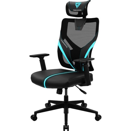 Silla Gamer Thunder X3 Ergonomica Yama 1 Negra/cyan