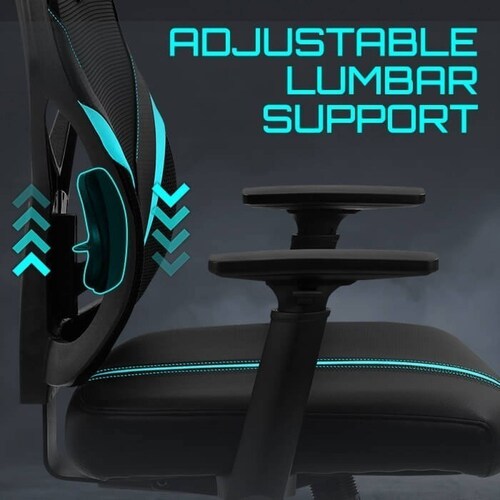 Silla Gamer Thunder X3 Ergonomica Yama 1 Negra/cyan