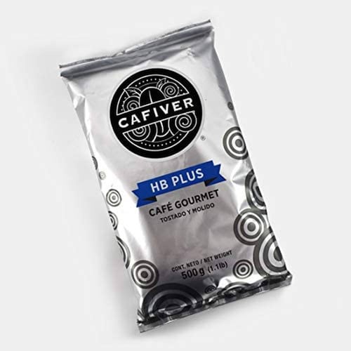 Cafiver HB Plus, Café Tostado Molido con Cafeína, 500 gramos