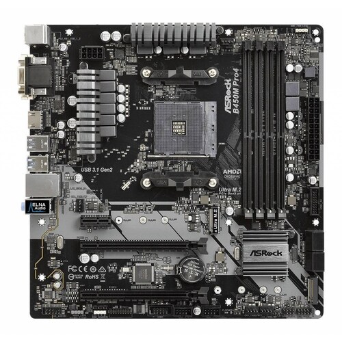 Tarjeta Madre Asrock B450m Pro4 Socket Am4 Ddr4