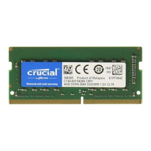 Memoria Ram Crucial Ddr4, 2666mhz, 4gb, Non-ecc