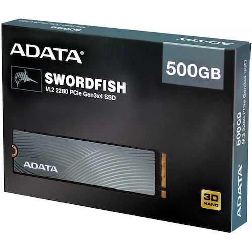 Ssd Adata Swordfish 3d Nand, 500gb, Pci Express, M.2 2280