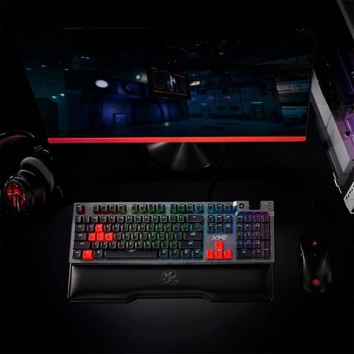 Teclado Gaming Mecanico Xpg Rgb Cherry Red Reposa Muñecas