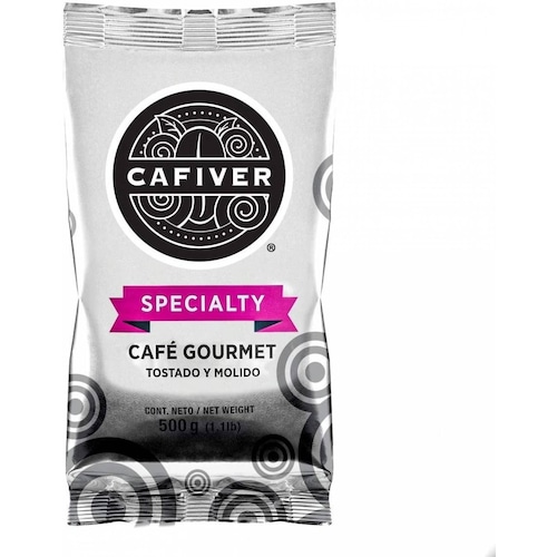 Cafiver Specialty, Café Tostado Molido Con Cafeína, 500 Gr