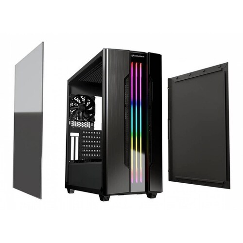 Gabinete Gamer Cougar Gemini S Iron Gray Cistal Templado
