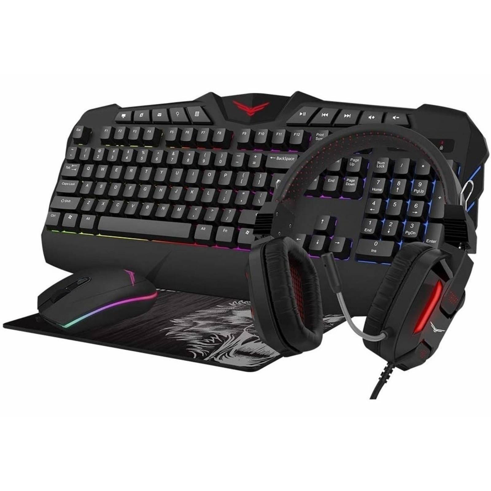 teclado mouse y audifonos gamer