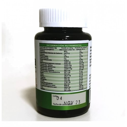 Spirulina Orgánica 180 Bolitas 500mg C/u