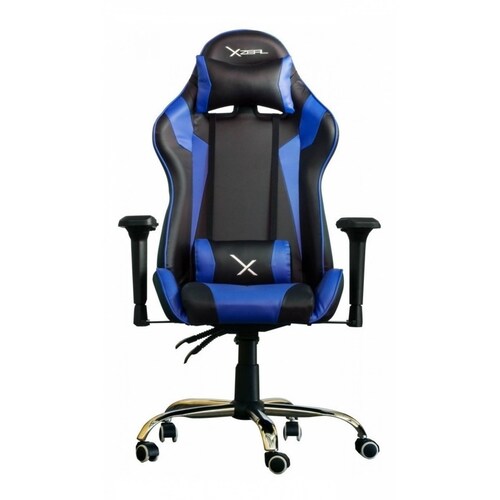 Silla De Escritorio Xzeal Xz10 Gamer Ergonómica Negra Y Azul