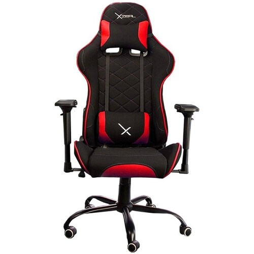 SILLA GAMER XZEAL NEG, ROJA, TEXTIL,ALTO DESEMPEÑO (XZSXZ25R)